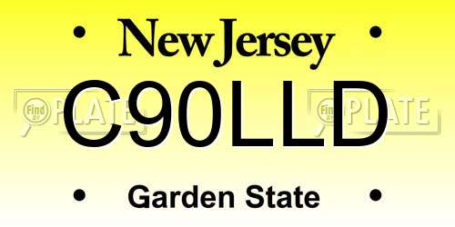 C90LLD New Jersey License Plate
