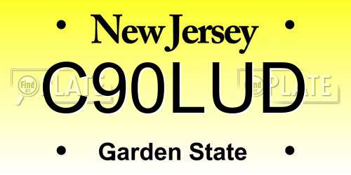 C90LUD New Jersey License Plate
