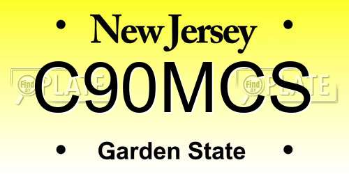 C90MCS New Jersey License Plate