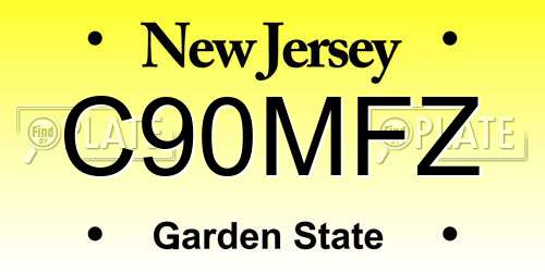 C90MFZ New Jersey License Plate
