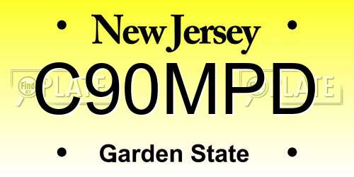 C90MPD New Jersey License Plate