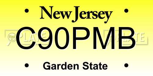 C90PMB New Jersey License Plate
