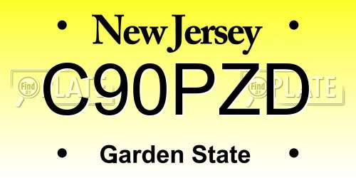 C90PZD New Jersey License Plate