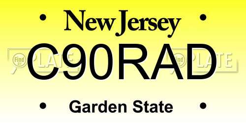 C90RAD New Jersey License Plate