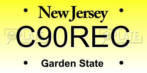 C90REC New Jersey License Plate
