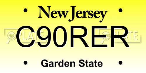 C90RER New Jersey License Plate