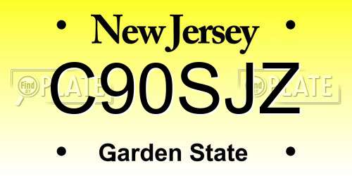 C90SJZ New Jersey License Plate