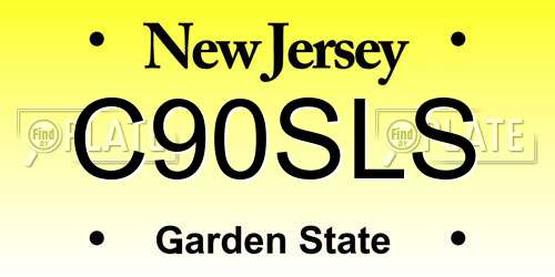 C90SLS New Jersey License Plate