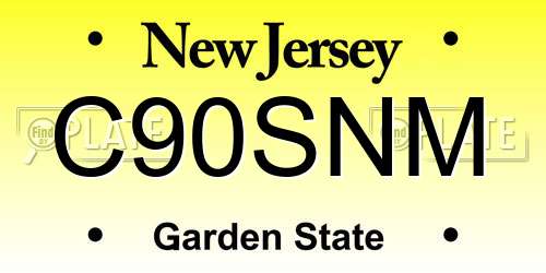 C90SNM New Jersey License Plate