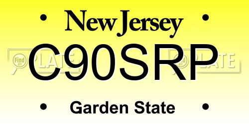 C90SRP New Jersey License Plate