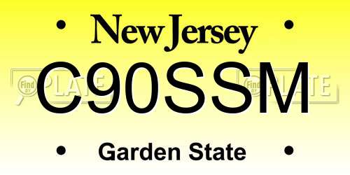 C90SSM New Jersey License Plate