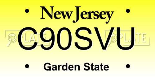 C90SVU New Jersey License Plate