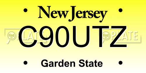 C90UTZ New Jersey License Plate