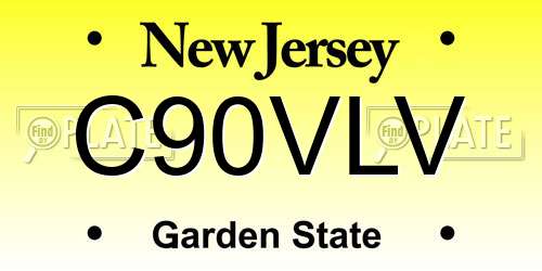 C90VLV New Jersey License Plate