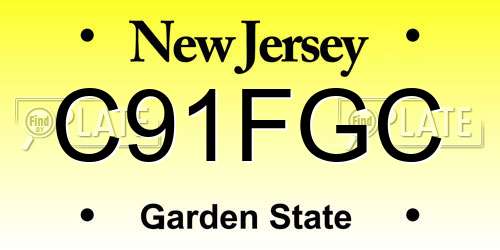 C91FGC New Jersey License Plate