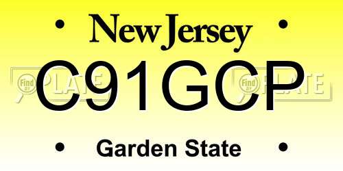 C91GCP New Jersey License Plate