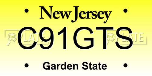 C91GTS New Jersey License Plate