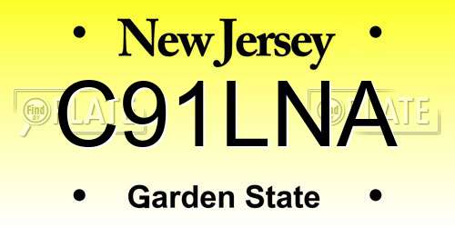 C91LNA New Jersey License Plate