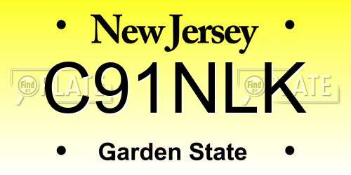 C91NLK New Jersey License Plate