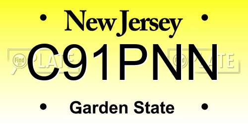 C91PNN New Jersey License Plate