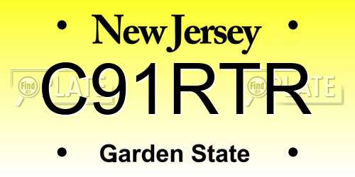 C91RTR New Jersey License Plate