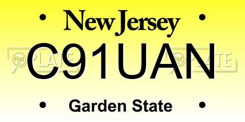 C91UAN New Jersey License Plate