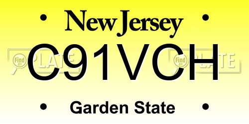 C91VCH New Jersey License Plate