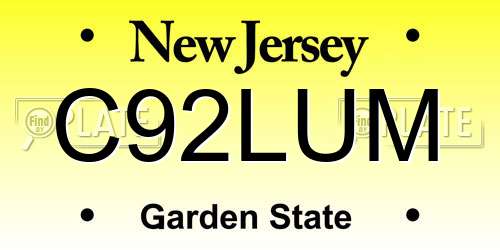 C92LUM New Jersey License Plate