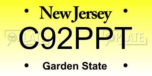 C92PPT New Jersey License Plate