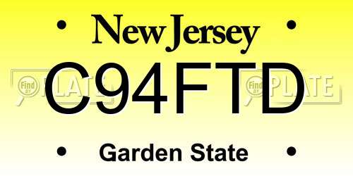 C94FTD New Jersey License Plate