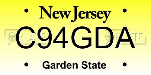C94GDA New Jersey License Plate