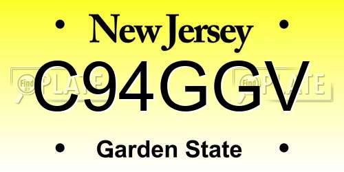 C94GGV New Jersey License Plate