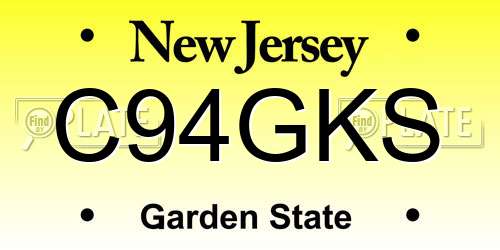 C94GKS New Jersey License Plate