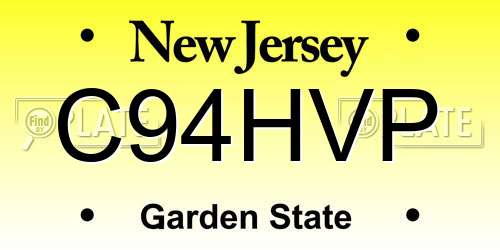 C94HVP New Jersey License Plate