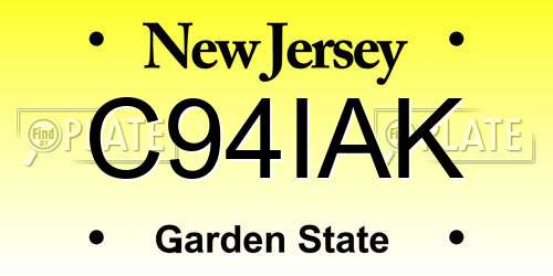 C94IAK New Jersey License Plate
