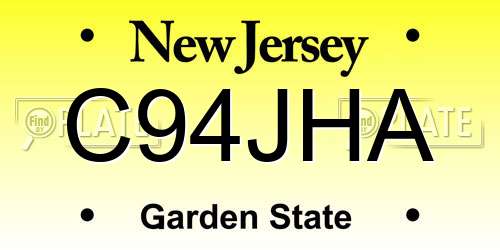 C94JHA New Jersey License Plate
