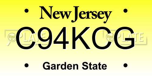 C94KCG New Jersey License Plate