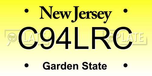 C94LRC New Jersey License Plate