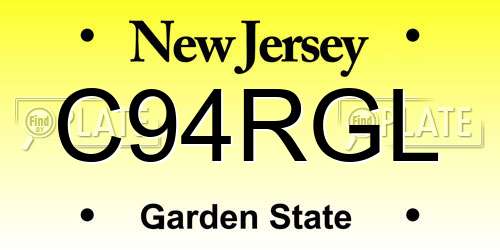 C94RGL New Jersey License Plate