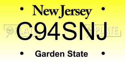 C94SNJ New Jersey License Plate