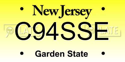 C94SSE New Jersey License Plate