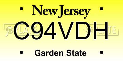 C94VDH New Jersey License Plate