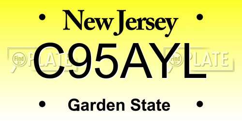 C95AYL New Jersey License Plate