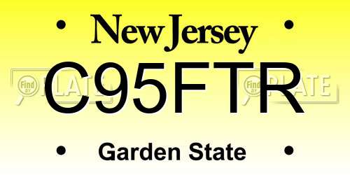 C95FTR New Jersey License Plate