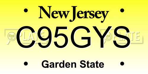 C95GYS New Jersey License Plate