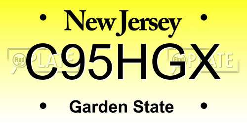 C95HGX New Jersey License Plate
