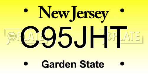 C95JHT New Jersey License Plate