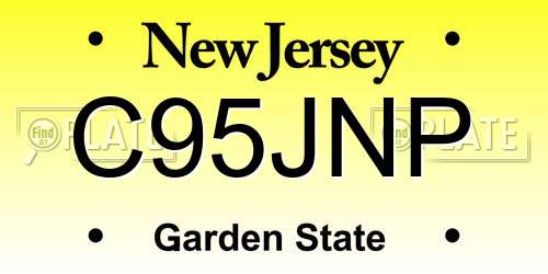 C95JNP New Jersey License Plate