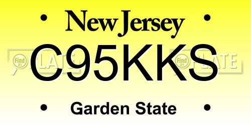 C95KKS New Jersey License Plate