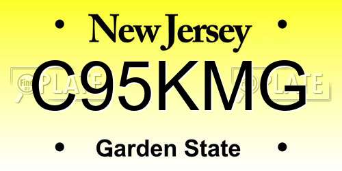 C95KMG New Jersey License Plate